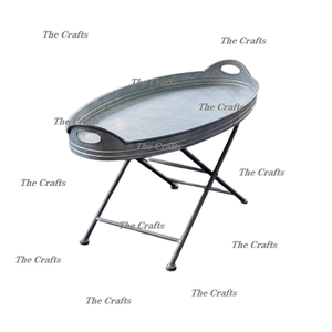 Plateau de service galvanisé de collations de fruits avec poignées de corde pour la maison et l'hôtel Plateau d'accessoires - Product Image 3