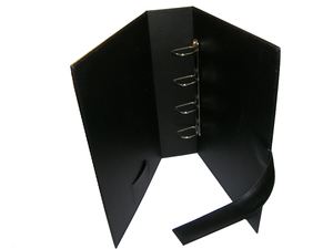 Carpeta de anillas de cuero, negro - Product Image 3