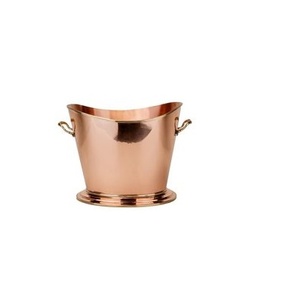 Enfriador de vino de cobre Enfriador de cubo Champán Enfriador de cubo de vino Blanco para forma de cubo con mango - Product Image 5