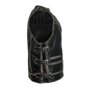 Gilet en cuir pour homme, vélo, de haute qualité, nouveauté 2021, 100% - Product Image 2