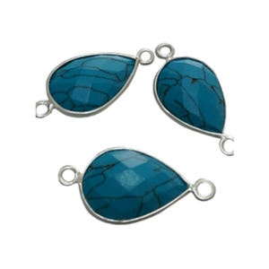 Connecteurs de pierres précieuses de lunette en argent sterling de haute qualité Sejal Creation Jewelry Findings & Components - Product Image 1