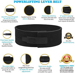 เข็มขัดหนังรัดเอวแข็งแรงทนทานสำหรับยิมเพาะกายยกน้ำหนักออกกำลังยกน้ำหนักออกกำลัง - Product Image 2