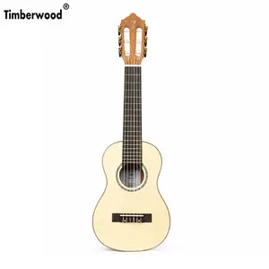 Kualitas Tinggi Gitar Kecil Klasik Headstock 28 Inci Gitar Top Padat Spruce Guitalele Mudah Dibawa Gitar Mini