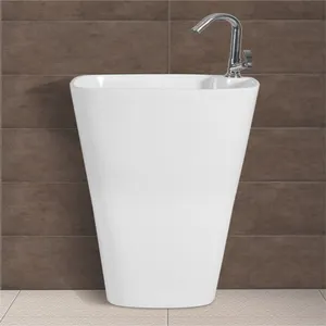 Highglossy White Color Ceramic Sanitary ware One Piece Basin Manufacturing In India.