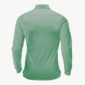 Polo de tenis de manga larga de algodón para hombre con estampado de camuflaje, ropa atlética digital personalizada, servicio OEM disponible - Product Image 5