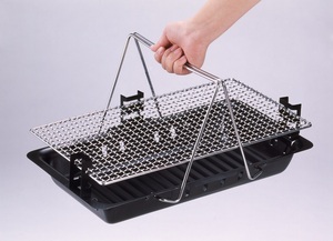 Barbecue à charbon de bois japonais de haute qualité Portable Type mince facile à nettoyer hauteur réglable pour 3 ~ 4 personnes en acier enduit de poudre - Product Image 4