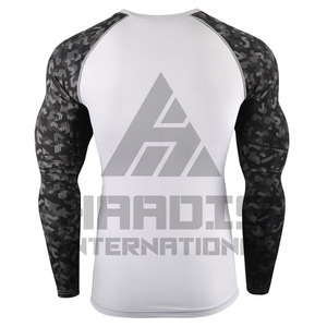 Último diseño Hombres Rash Guard Ropa deportiva Color sólido Mangas largas Rash Guard con logotipo personalizado - Product Image 2