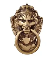 NOBILITY Victoria Phong Cách Brass Door Knocker Lion Miệng Cao Cấp Màu Đen Antique Kết Thúc