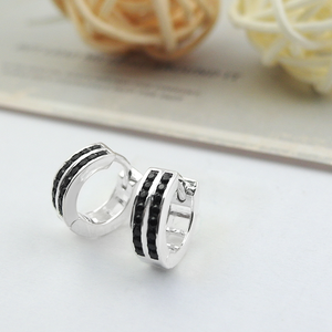 Pendientes de plata de ley 925 redondos de último diseño - Product Image 4