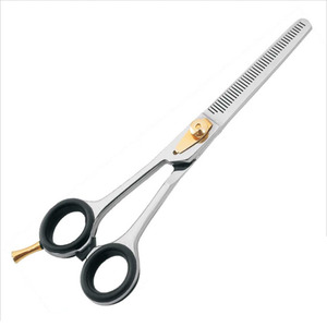 Venta al por mayor de tijeras de adelgazamiento del cabello de salón profesional con mango de plástico duradero cuchillas de acero inoxidable hechas en Pakistán - Product Image 6