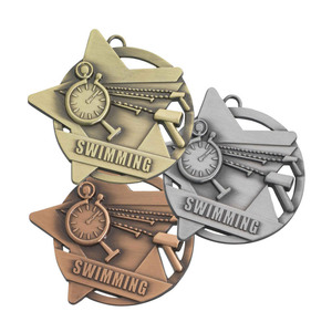 En gros personnalisé sport en alliage de zinc médaille de natation - Product Image 4