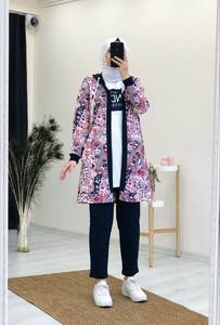 Conjunto de 3 piezas con capucha para mujer, ropa islámica, Abaya, caftán árabe, musulmán, moda islámica, calidad turca, nueva temporada - Product Image 6