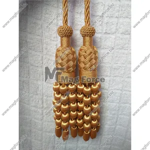 Nueva moda, borlas, cuentas de madera, accesorios hechos en Pakistán, marca de diseño personalizado - Product Image 1