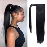 Extension de cheveux indiens brésiliens en queue de cheval spéciale, Clip pour femme, queue de cheval naturelle, emmêlé, cordon, vente en gros