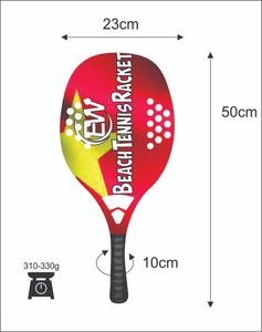 Raquetas de Tenis Playa y Pádel Personalizadas con Logotipos y Combinaciones de Colores, Fibra de Carbono y Vidrio, 310-330g, 50cm - Product Image 3