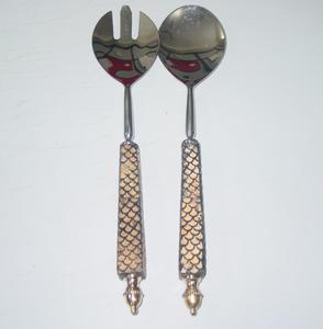 Juego de servidor de acero inoxidable con cuentas de vidrio coloridas para cocina, hoteles y restaurantes, a la moda - Product Image 3