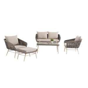 Sofá de madera moderno para sala de estar y jardín, diseño de alta calidad con marco de aluminio, cama de día, muebles de exterior - Product Image 4