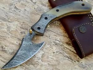 Cuchillo plegable de caza al aire libre de alta calidad con mango de hueso de camello, cuchillo táctico de supervivencia al aire libre al por mayor - Product Image 4