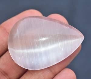 หินอัญมณีธรรมชาติ Selenite Cabochon,หินอัญมณีแฮนด์เมดทรงหลวม - Product Image 3