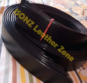 Ceinture en cuir pour hommes, cheveux sur le dessus - Product Image 3