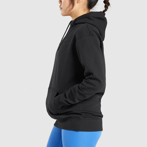 Sudadera Negra con Diseño OEM y Estampado Digital en Colores Vivos para Mujer, Personalizada para Uso Casual, 100% Algodón - Product Image 3