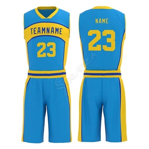 Best Quality Adult Short Sleeve Team Double Sided Basketball Jerseys Set Fashion Reversible Basketball Printed Uniforms - Product Image 1