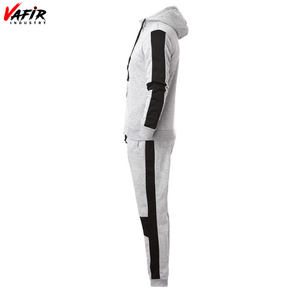 Survêtement de jogging d'hiver avec fermeture éclair pour hommes, survêtement à capuche en coton avec logo personnalisé, vêtements de sport de grande taille - Product Image 2