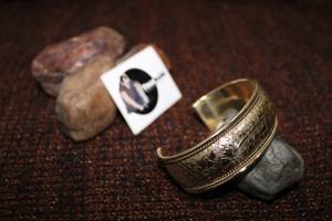 Groom Brass <b>Cuff</b> Bangle <b>Bracelet</b> Cufflinks or Cufflink <b>Fashion</b> Jewelry for Women to Wear at Party and Events Tradnary - Product Image 3