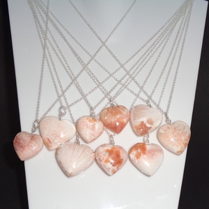 Colgante de piedras preciosas en forma de corazón para mujer, piedras naturales de color rosa, joyería de gran calidad, Chakra curativo - Product Image 6