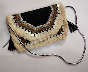 Sac à main en Jute, sac traditionnel à la mode, de couleur bleu Royal, nouvelle collection - Product Image 3