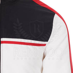 Chándal personalizado con cremallera para hombre, ropa deportiva de alta calidad con bolsillo, trajes para correr en blanco - Product Image 3