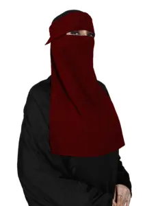 Bubble Georgette Occasion Wear Plain Single Layer niqab