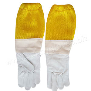 Goatskin-guantes de cuero para proteger abejas, accesorio de protección con ventilación, 2021 - Product Image 3