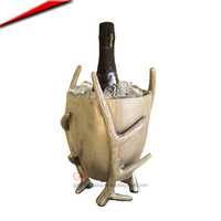 Hielera para Champán de Acero Inoxidable de Primera Calidad con Soporte de Diseño de Reno para Fiestas y Bodas