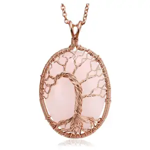 Rose Quartz Oval Shape Wire Wrapped Wholesale Pendants Buy from Crystal Gemstone Agate Feng Shui Gemstone Pyramid World Wide