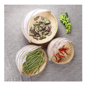 Plateau en bambou séché au soleil naturel avec filet - Vaisselle en bambou - Couvercle de plat avec couvercle de From 99 Gold Data - Product Image 4