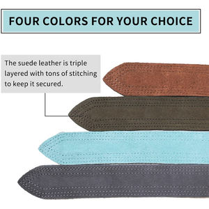 Sangles de levage en cuir personnalisées Support de poignet de levage en cuir de vachette pour la dynamophilie Sangles de musculation à usage intensif - Product Image 6