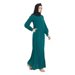 OEM Custom Abaya Manufacturer New Latest Design Dubai Abaya Kaftan Stylish Royal Women's Cool Maxi Dress Nida Arabic Abaya