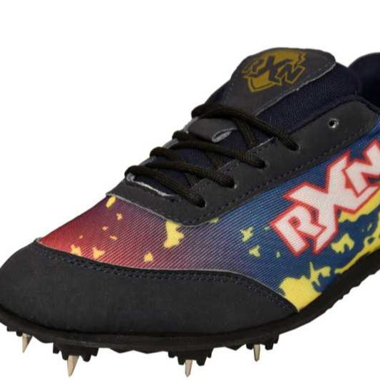 Professional Track and Field Men High Pu Synthetic Leather  Athletic Field Running Spike Shoes with Mesh Lining