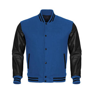 เสื้อแจ็กเก็ตถักนิตติ้งสำหรับฤดูหนาวพร้อมแขนหนังแกะและกระดุมแถวเดียวโลโก้ออกแบบได้ตามต้องการ - Product Image 1