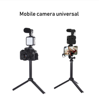 Portable KIT-06LM LED lumière trépied vidéo enregistrement intelligent téléphone vlogging kit avec Microphone