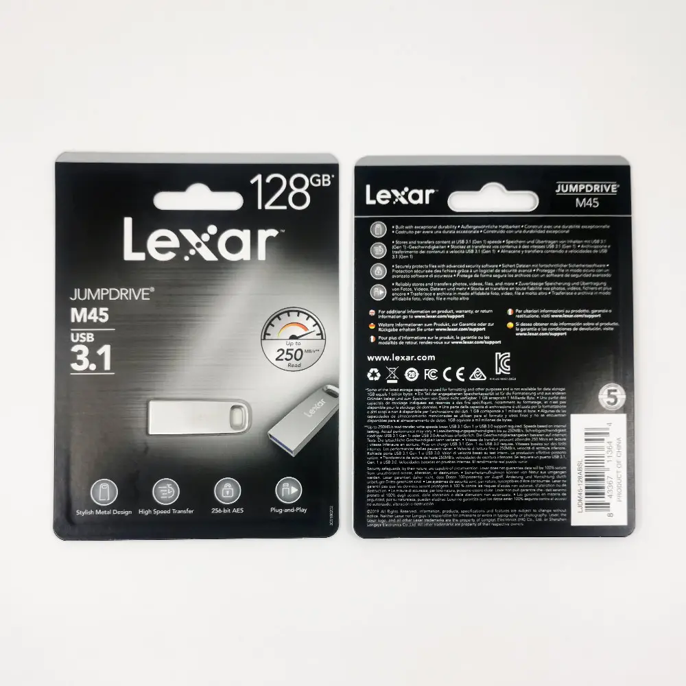 Lexar USB JumpDrive M45 USB3.1 Metal Flash Drive (250 MB/s)