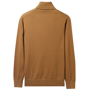 Suéter de cuello alto para hombre de la mejor calidad, decoración Jacquard de cuello alto, sólido, OEM, ODM, de talla grande, estilo básico de invierno - Product Image 3