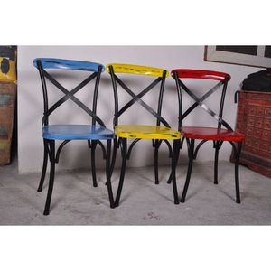 Sillas de Comedor de Metal de Estilo Industrial Moderno, Muebles de Hierro para Restaurantes, Hoteles, Cafeterías, Cocinas, Bares, Sala de Estar, Taller - Product Image 1