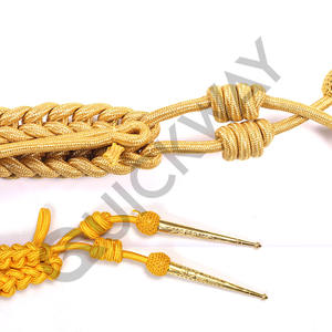 มาใหม่ล่าสุด2024ทองแท่งลวดAiguillettesเจ้าหน้าที่ชุดไหล่Aiguilletteที่กําหนดเองทองสีเงิน - Product Image 2