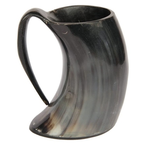 India's Axiom Home Accents Tasse à boire en corne d'animal naturel de haute qualité sculptée à la main Véritable tasse à bière Viking pour le camping - Product Image 4