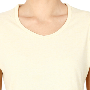 เสื้อยืดผ้าฝ้ายอินทรีย์กัญชาธรรมชาติผู้หญิง,เสื้อยืดย้อมสีพื้นเป็นมิตรกับสิ่งแวดล้อม - Product Image 5