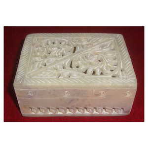 ขายส่ง Soapstone รอบมือแกะสลักกล่องเครื่องประดับสำหรับของขวัญแต่งงาน - Product Image 1