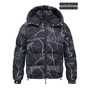 Veste bouffante en coton pour hommes, unie, plusieurs coloris, noir, avec votre Logo privé, Design personnalisé, vente en gros - Product Image 4