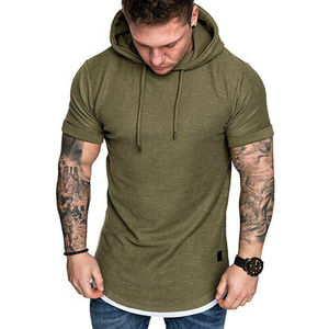 Camiseta con Capucha de Manga Corta para Regalo, Ropa Deportiva Informal para Entrenamiento, Tops Deportivos, Sudaderas con Capucha de Manga Larga Informales para Hombre - Product Image 3